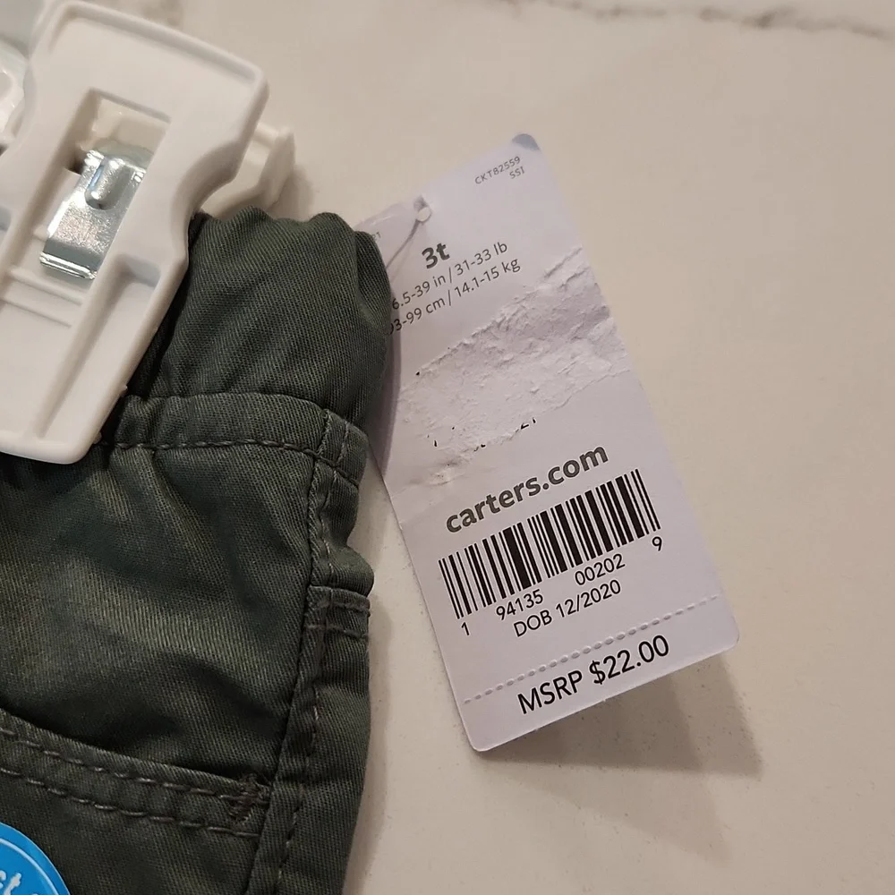 NWT Carter's cargo shorts- 3T